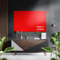 Keep It Simple Brushed Aluminum Dibond Wall Art