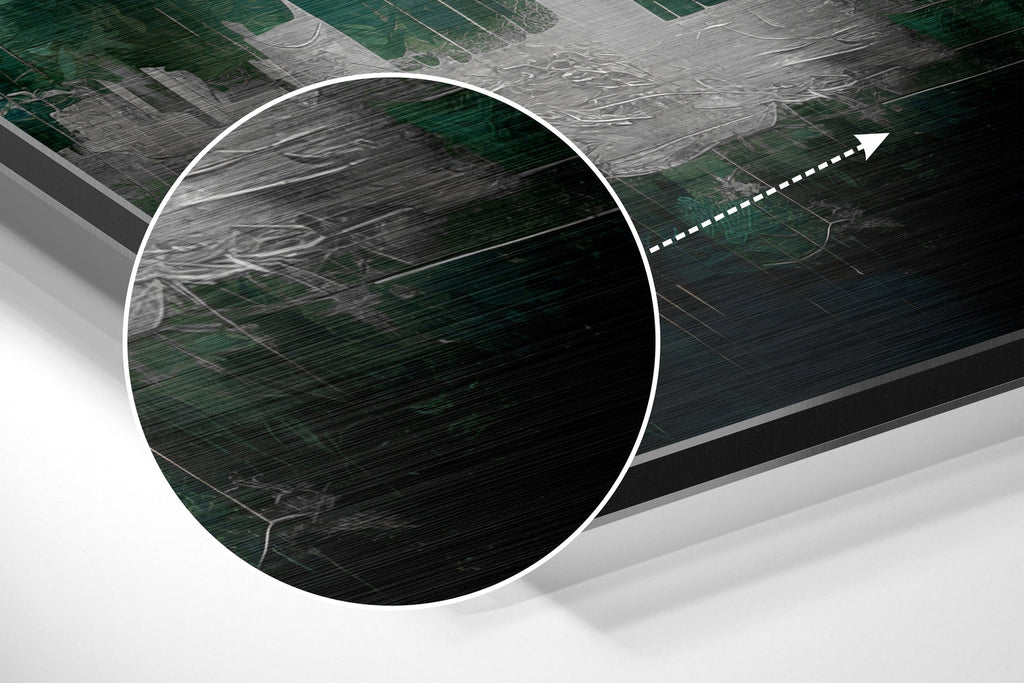 City Silhouette Brushed Aluminum Dibond Wall Art