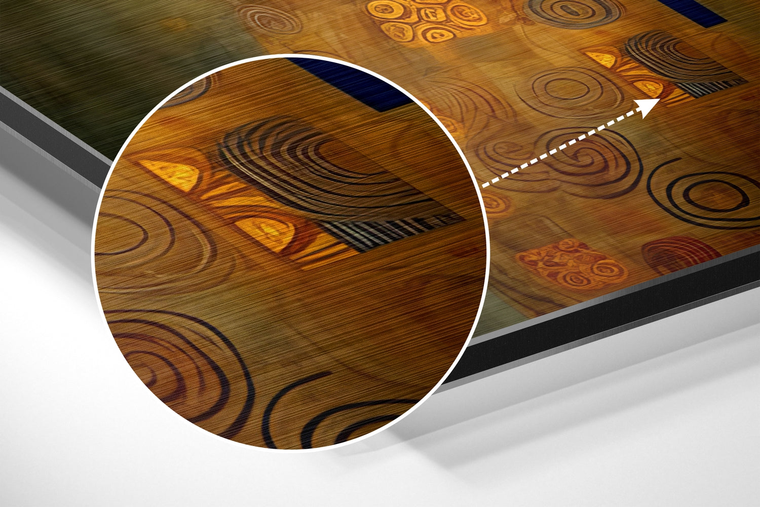 Klimt Brushed Aluminum Dibond Wall Art
