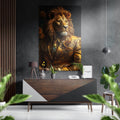 Mr. Lion Brushed Aluminum Dibond Wall Art