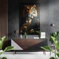 Tiger as a Gentleman Brushed Aluminum Dibond Wall Art