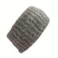 Alpaca Ear Warmer Ribbed Double Layer Lightweight Knitted Cozy Winter Headband
