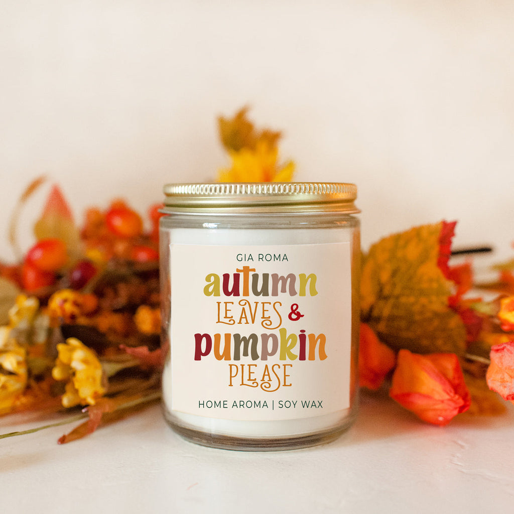 Toasted Pumpkin Spice Candle Soy Wax Autumn Pumpkin Pie Home Fragrance