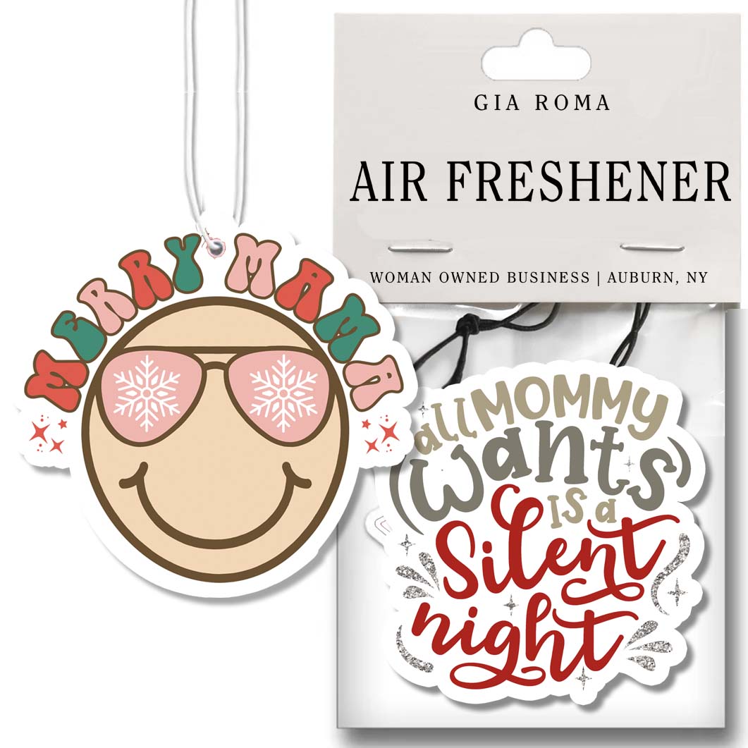 Deck The Halls Hanging Air Freshener Pack Holiday Scented Car Home Office Christmas Decor