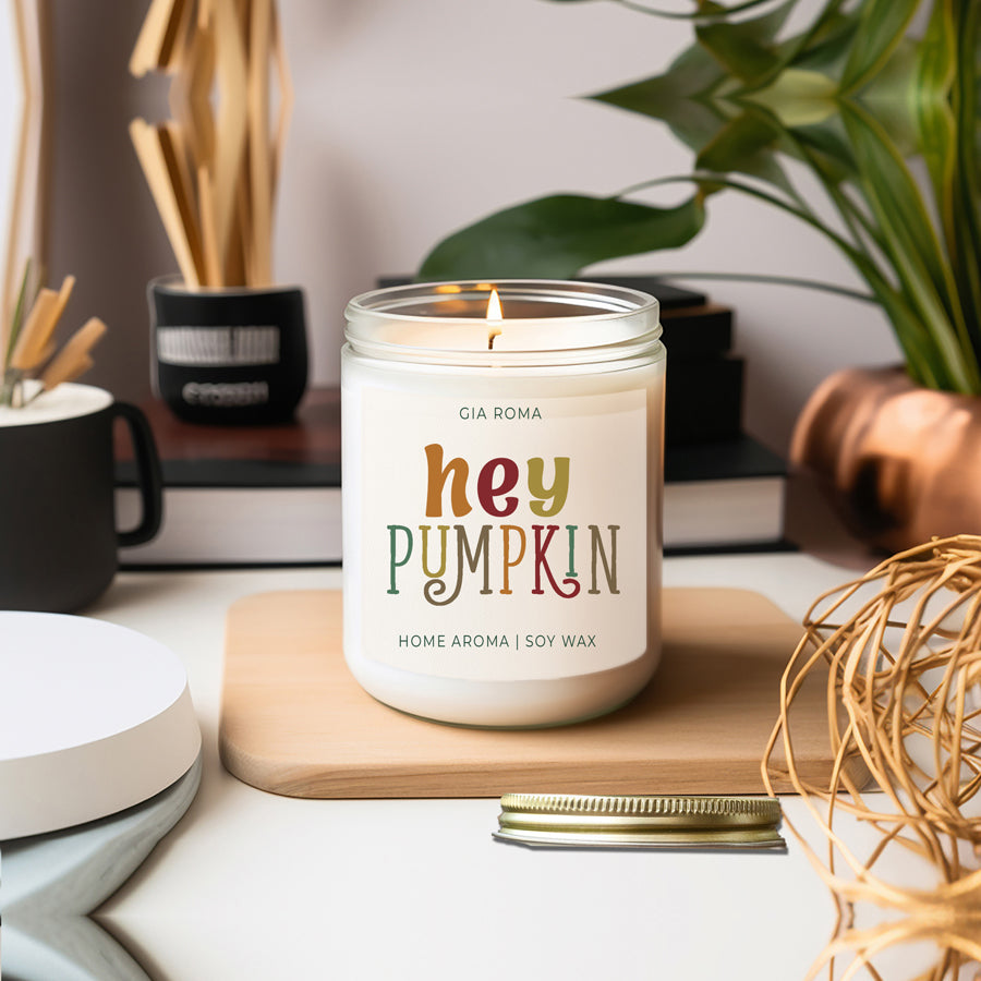 Baked Pumpkin Pie Candle With Gold Lid Subtle Pumpkin Cinnamon Clove Vanilla