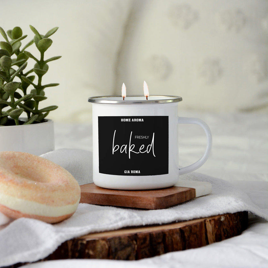 16oz Reusable Metal Candle Mug Scented Candle With Custom Label Color Option