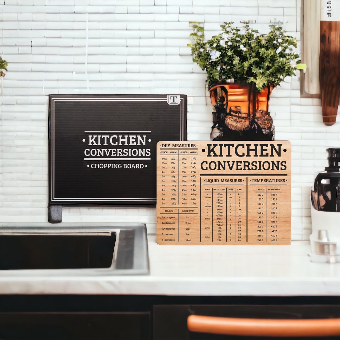 Bamboo Kitchen Conversion Board 12.75x10 Inch Measurement Countertop Decor Gift