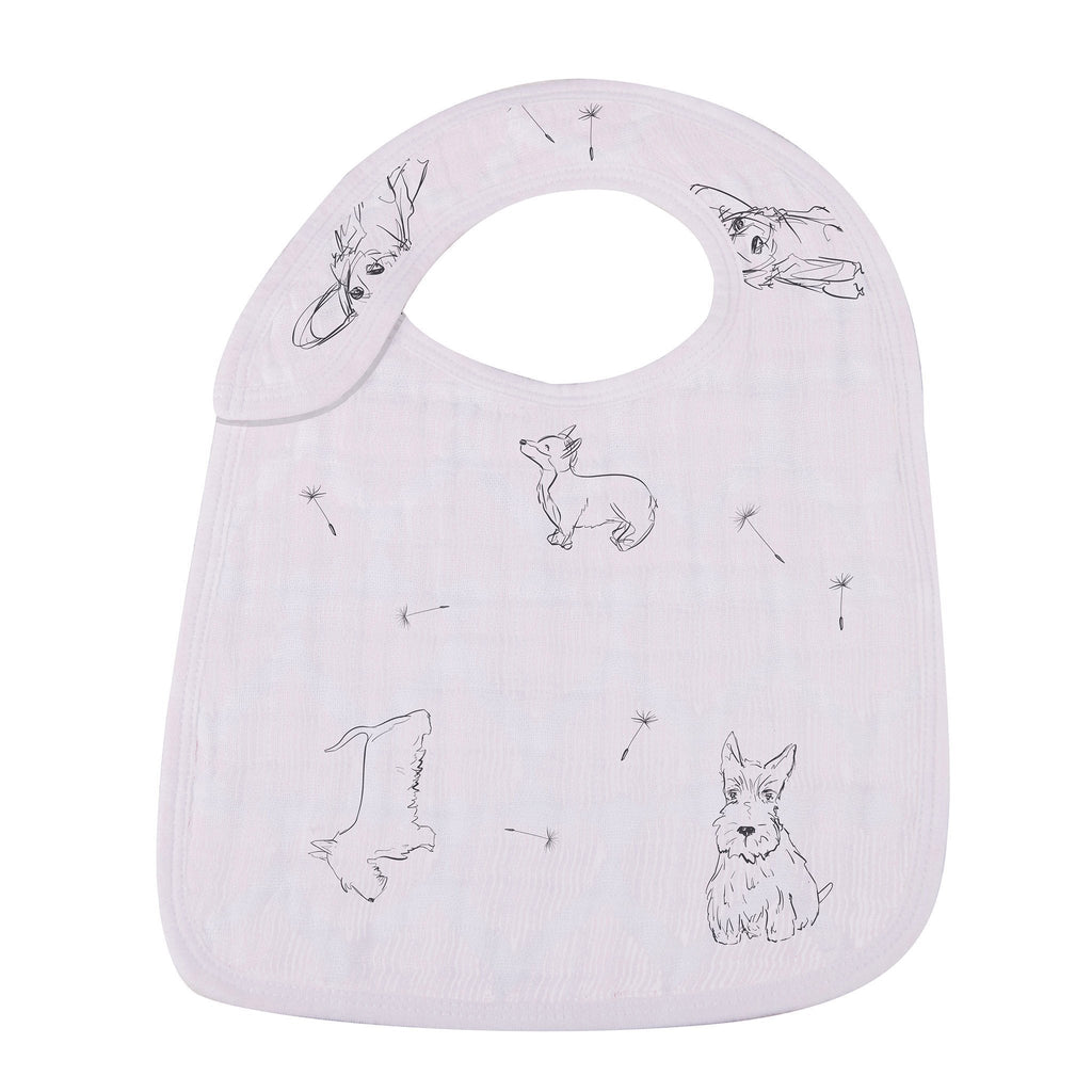 Bamboo Muslin Baby Snap Bibs 3 Pack Dandelion Print