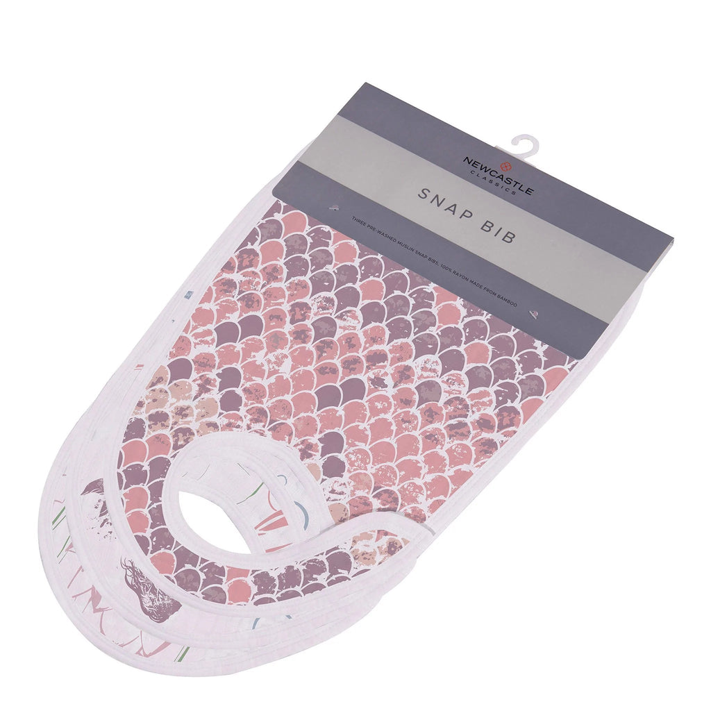 Bamboo Muslin Snap Bibs Under The Sea 3 Pack Soft Absorbent
