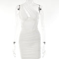 One-shoulder Dress Fashion Design Hot Girl Tight Backless Oblique Shoulder Skirt