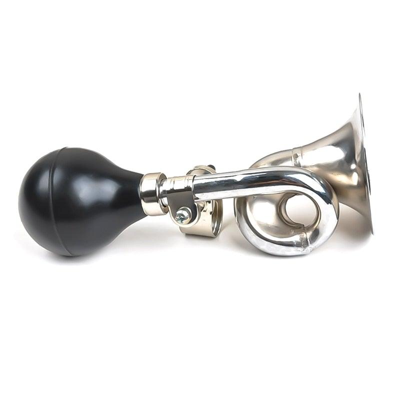 Bicycle Air Horn Safety Bell Ring Handlebar Bicycle Accessories Mountain Road Bike Cycling Loud Bells Alloy Trumpet Honking Bike Horn For Adults Classic Bugle Horn Metal Squeeze Horn For Golf Cart Fits All Bicycle Handle Bar Loud Sounds