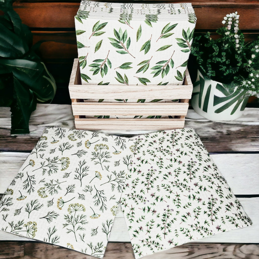 Biodegradable Kitchen Cloths 70% Cellulose 30% Cotton Eco-Friendly Reusable Set