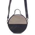 Black Moon Bag Crossbody Clutch Eco Leather Handwoven Cotton Retro Style