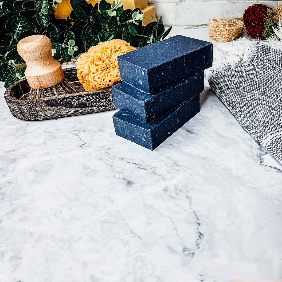 Black Soap Bar For Sensitive Skin - Unscented Natural Oils Gift For Him