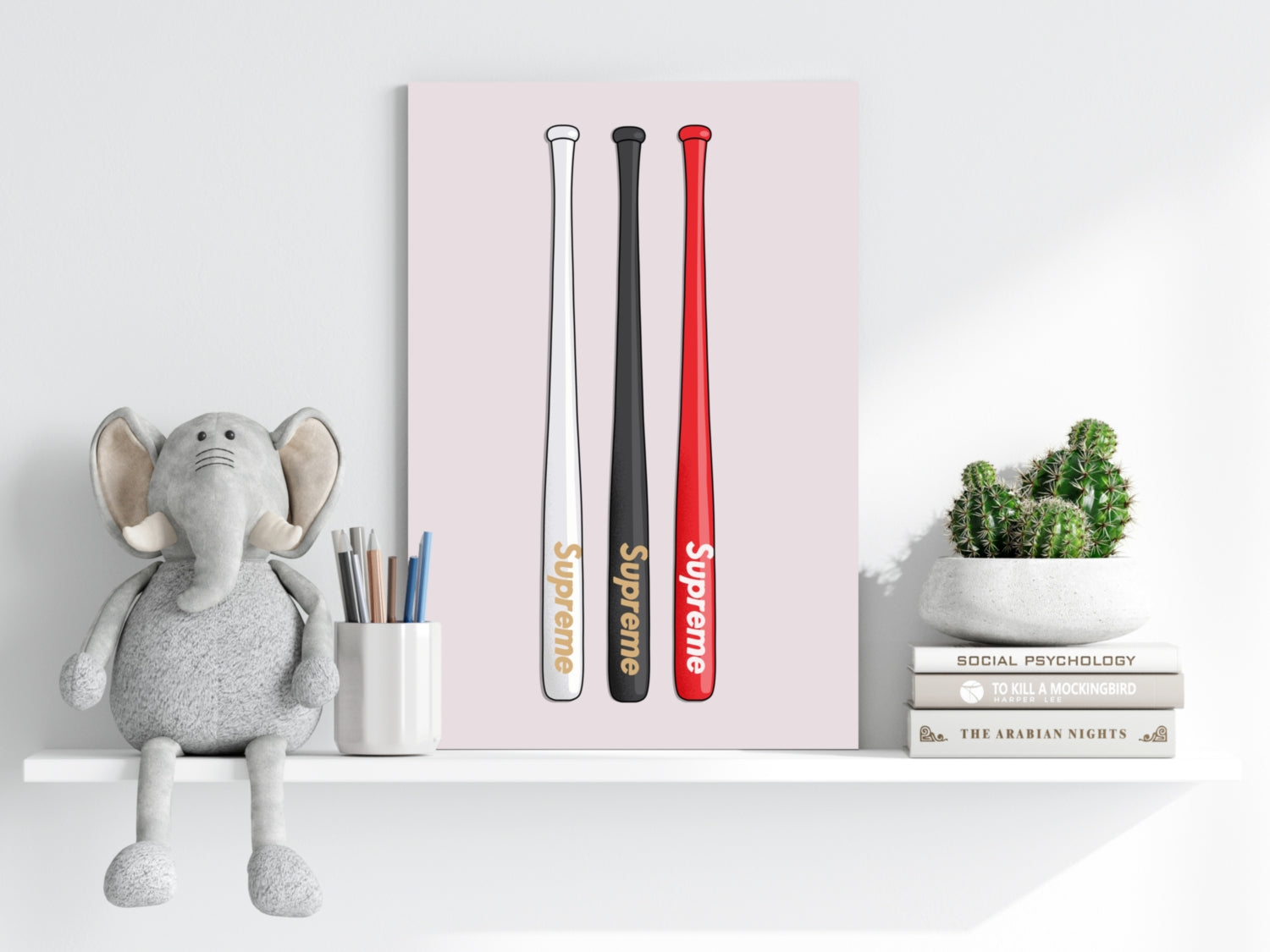 Baseball Bats Aluminum Print