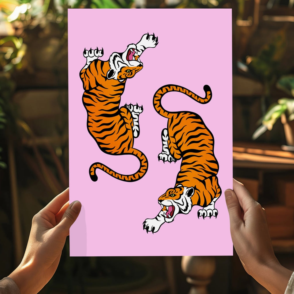 Tiger Couple Aluminum Print