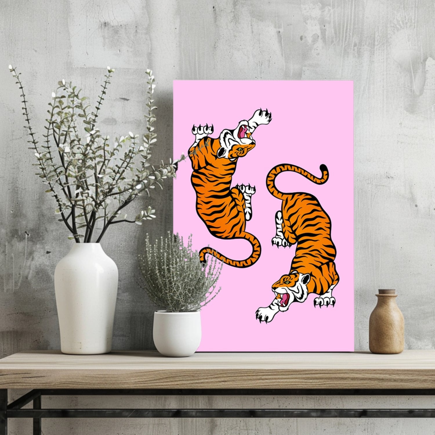 Tiger Couple Aluminum Print
