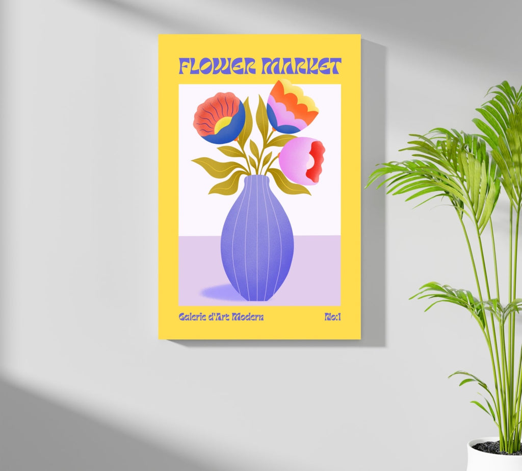 Modern Art Gallery Flower Aluminum Print