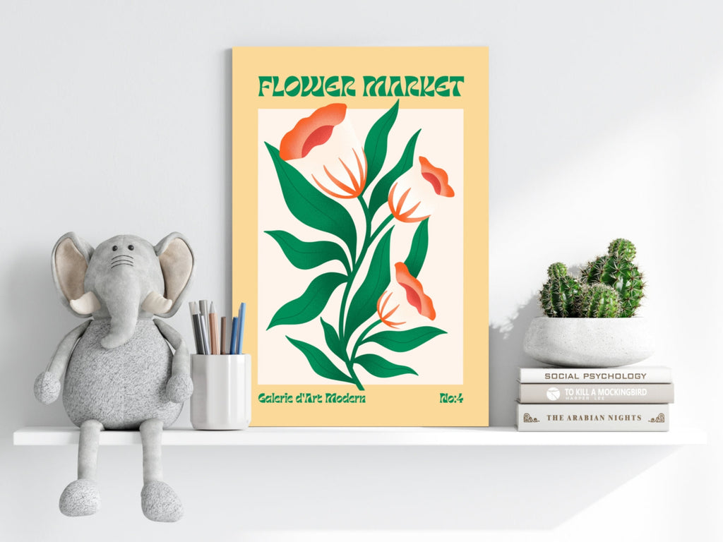 Modern Art Gallery Flower Aluminum Print