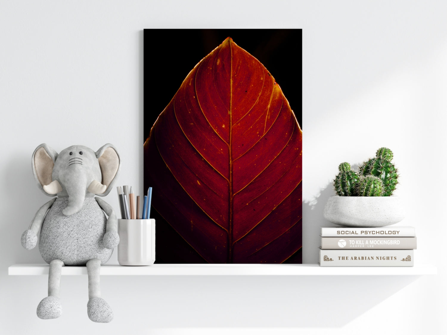 Red Leaf Aluminum Print