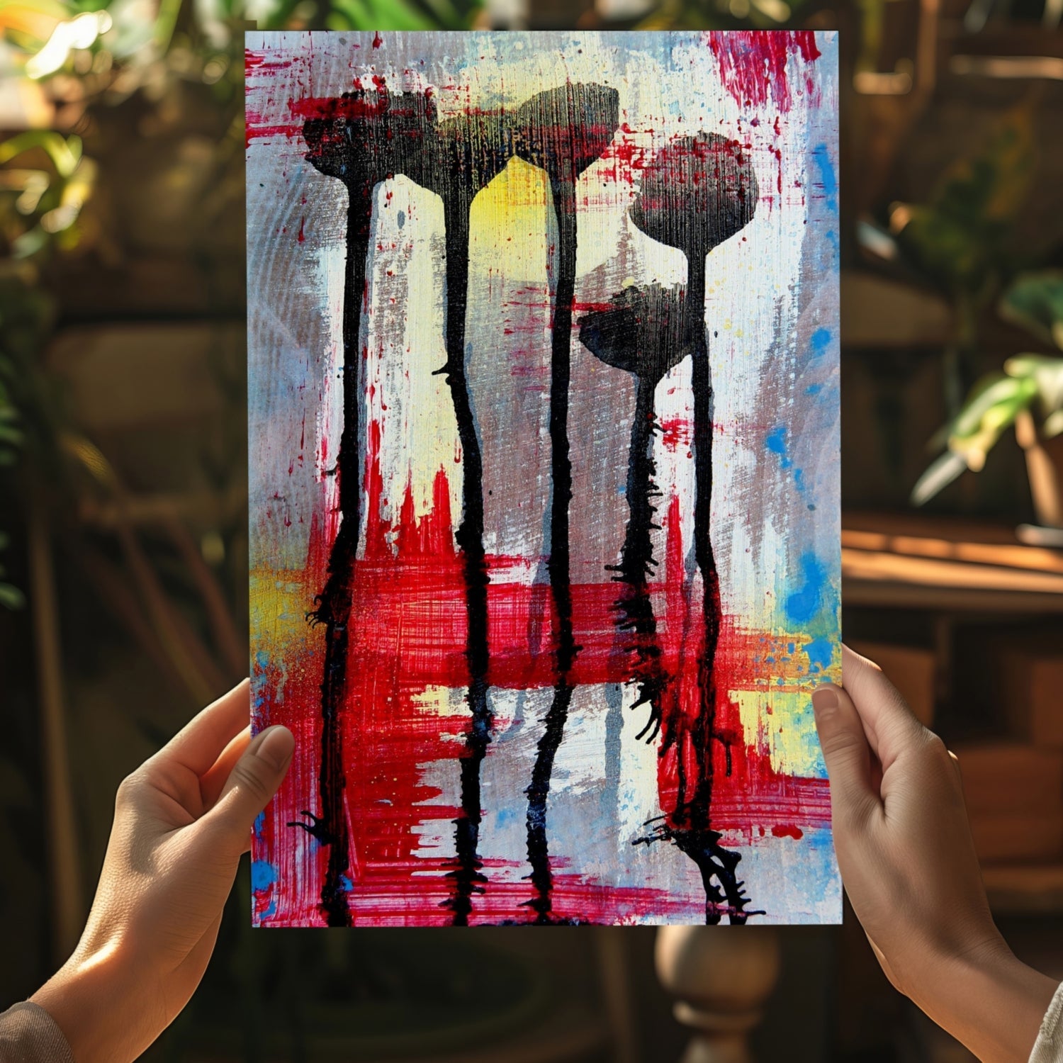 Abstract Flowers Aluminum Print