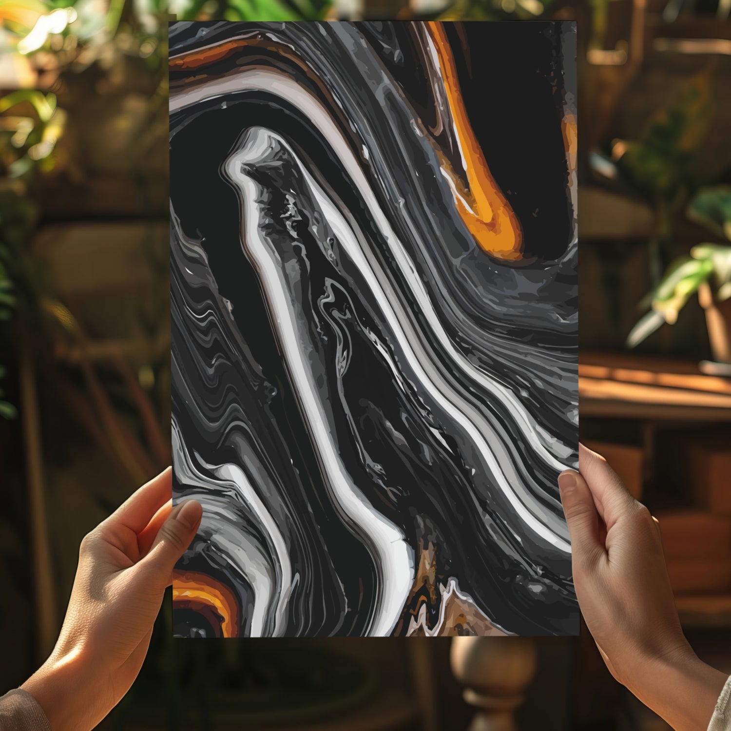 Abstract Marble Pattern V2 Aluminum Print