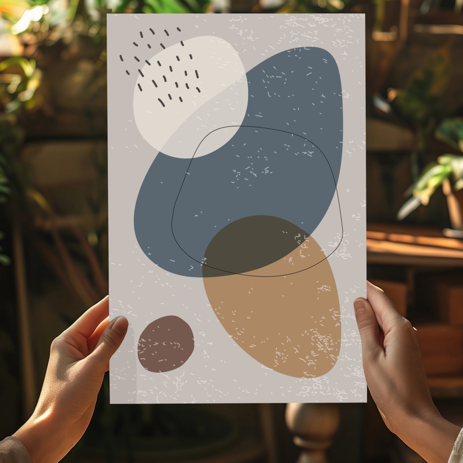 Line Art Modern Shape V4 Aluminum Print