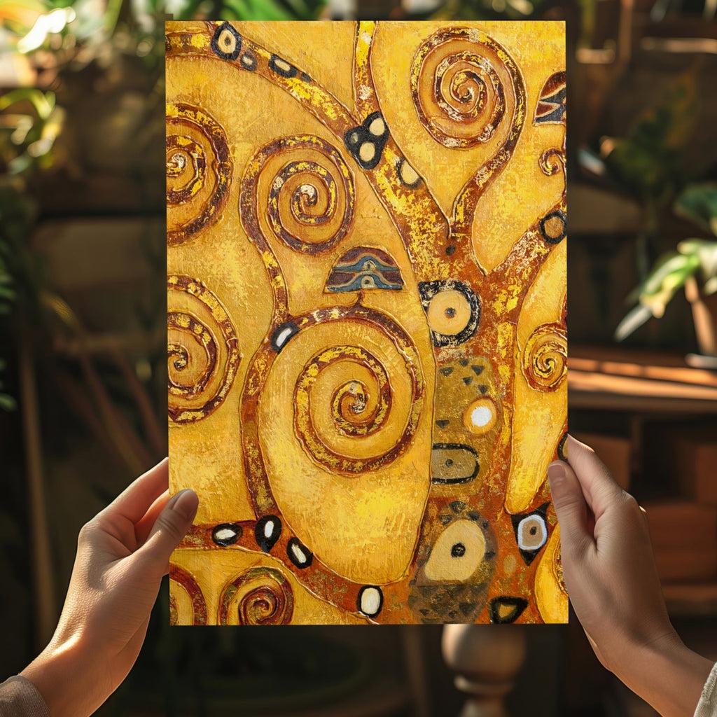Gustave Klimt Style Aluminum Print