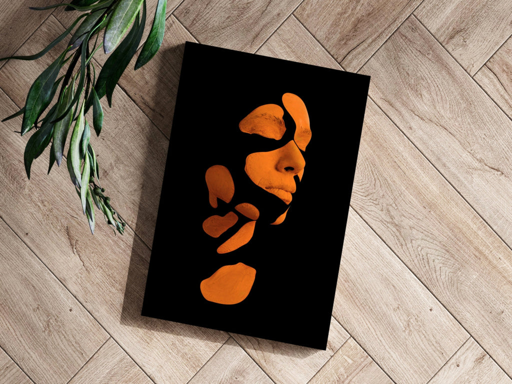 Woman in Style Orange Aluminum Print