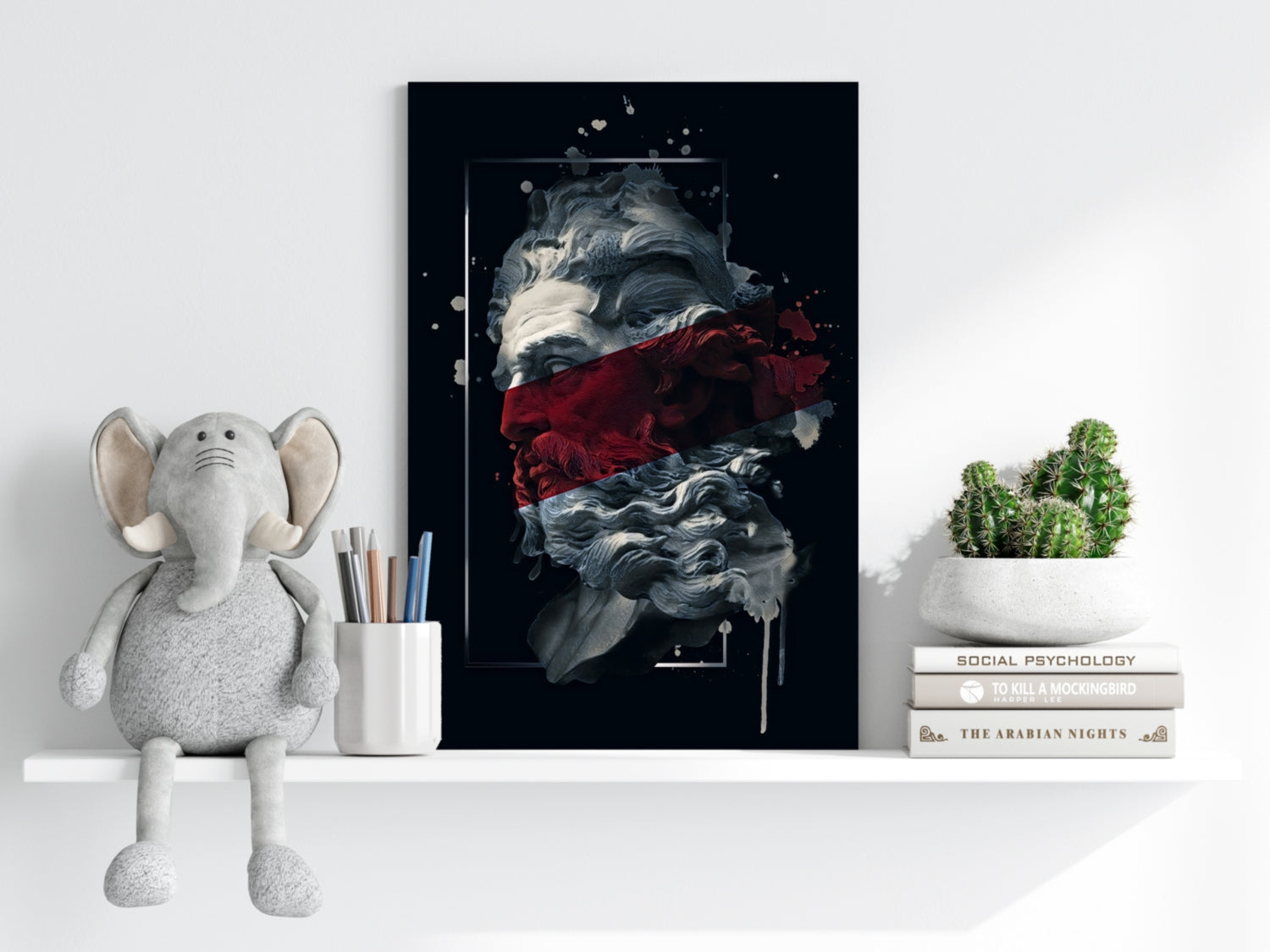 Poseidon Red Aluminum Print