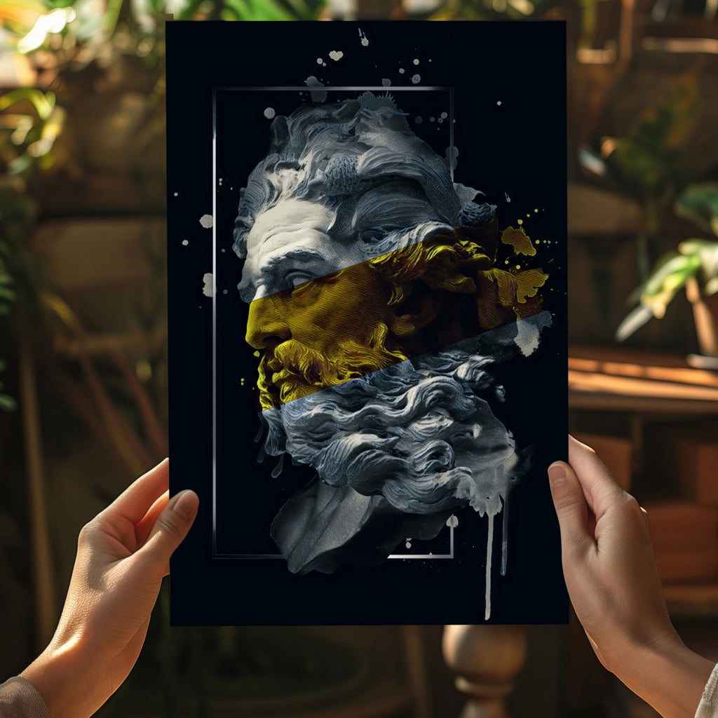 Poseidon Yellow Aluminum Print
