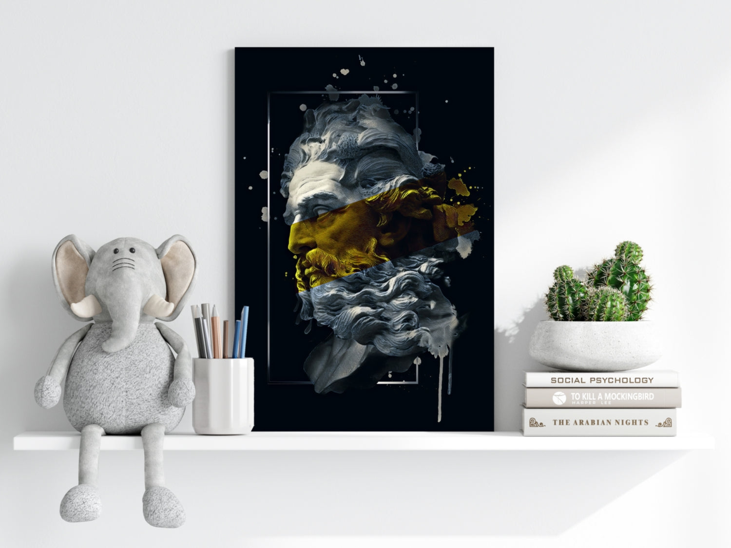 Poseidon Yellow Aluminum Print