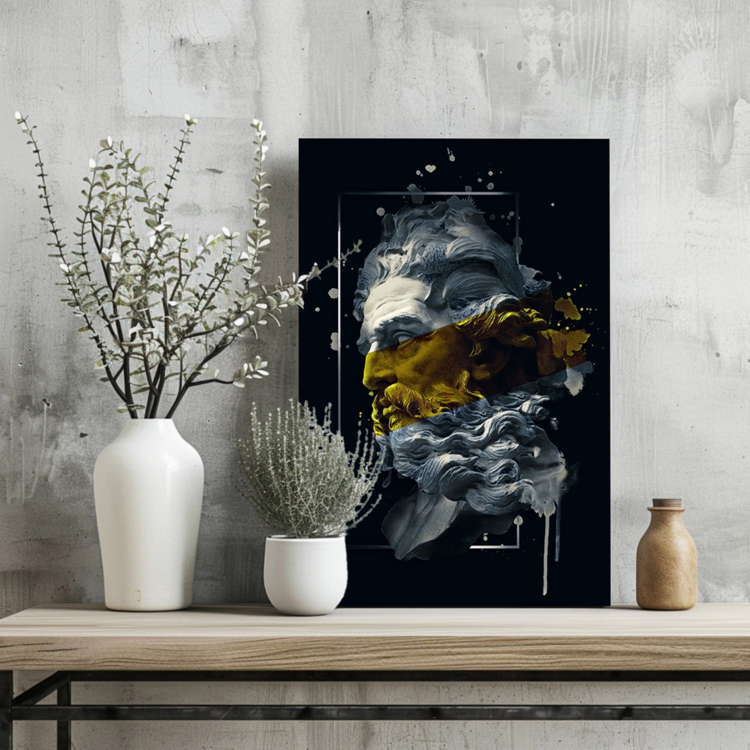 Poseidon Yellow Aluminum Print