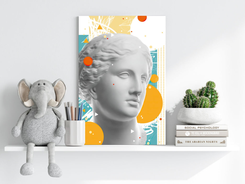 Statue Head Contemporary Aluminum Print