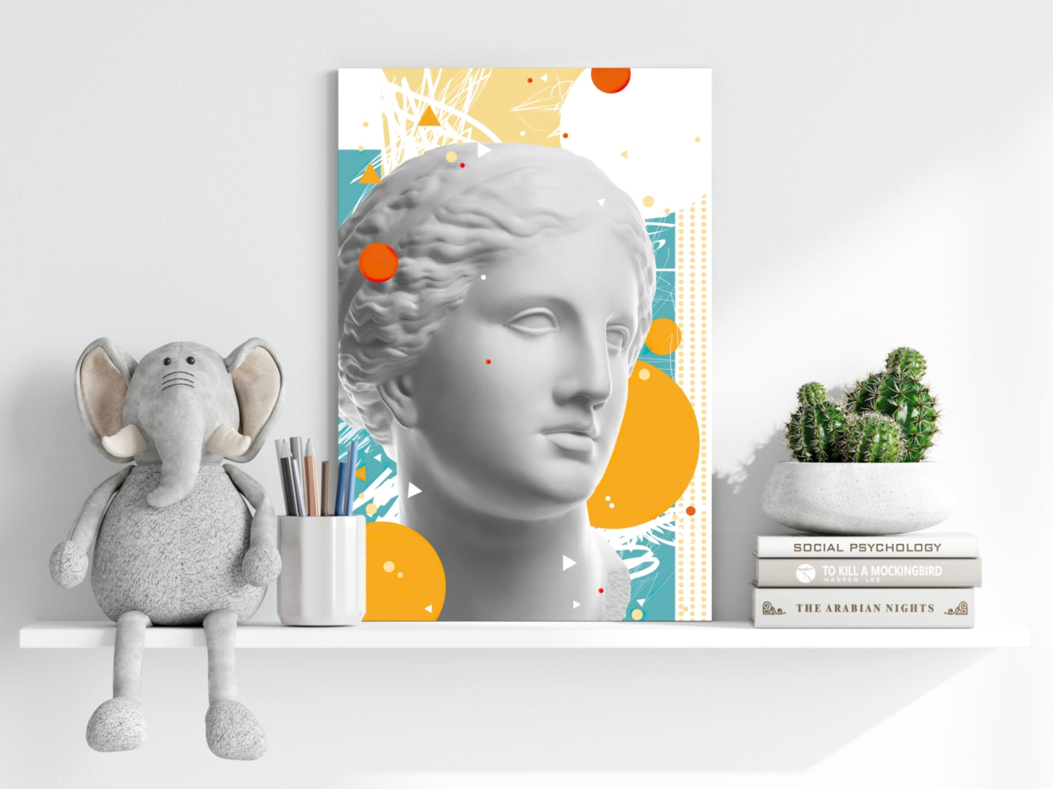 Statue Head Contemporary Aluminum Print