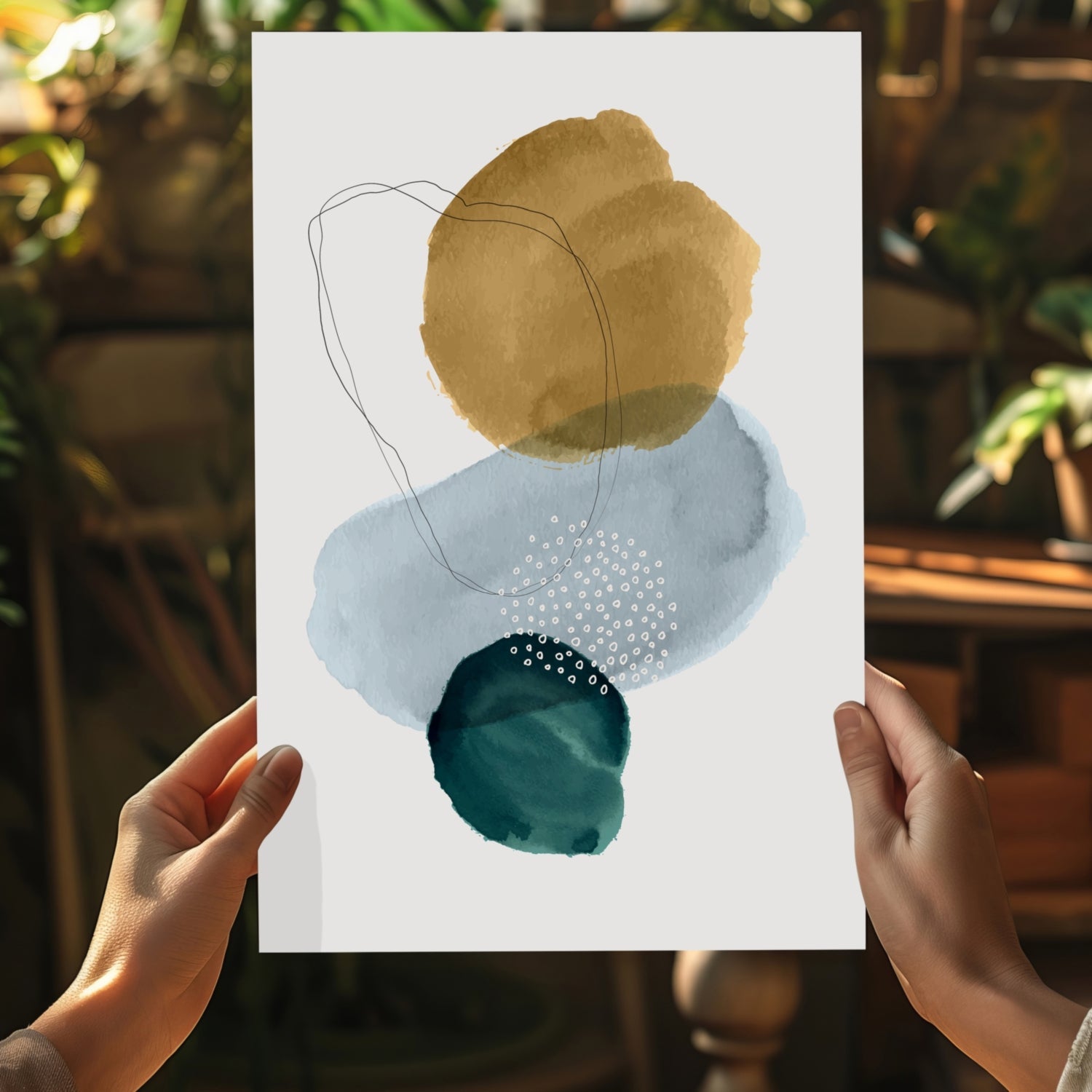 Modern Art Shape V2 Aluminum Print