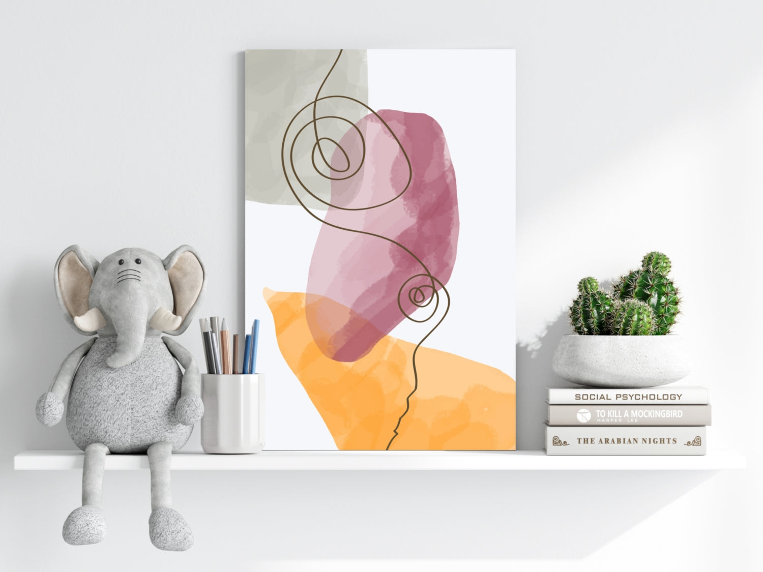 Modern Art Shape V5 Aluminum Print