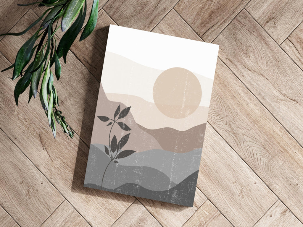 Beige Valley Aluminum Print