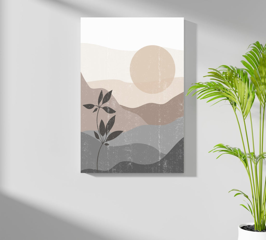 Beige Valley Aluminum Print