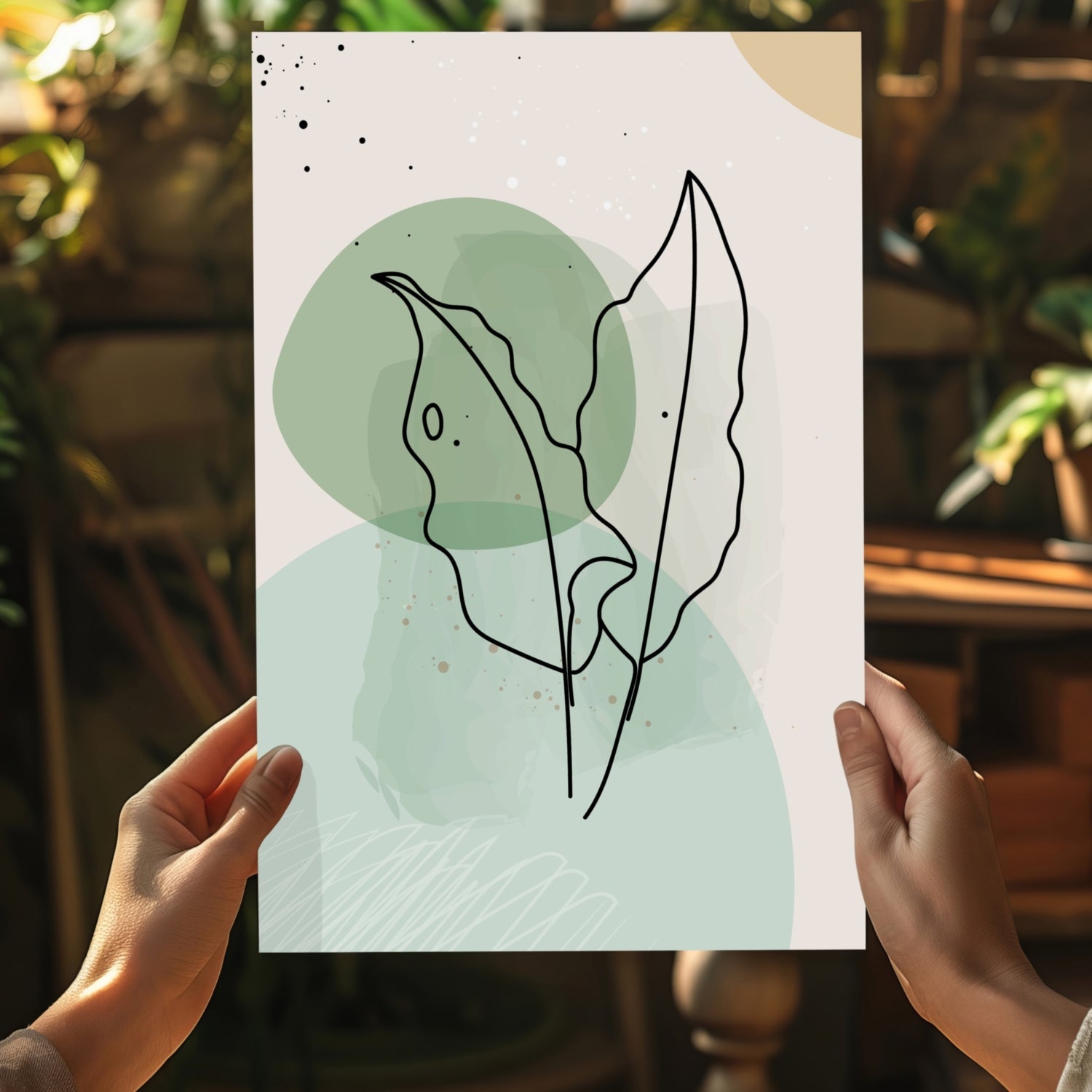 Line Art V1 Aluminum Print