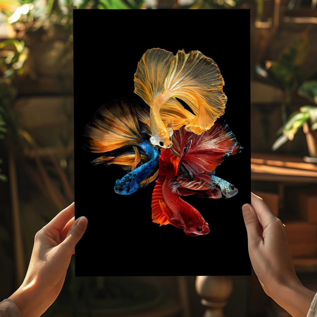 Betta Fishes Aluminum Print