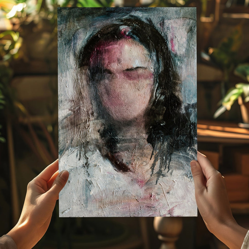 Woman in Silence Aluminum Print