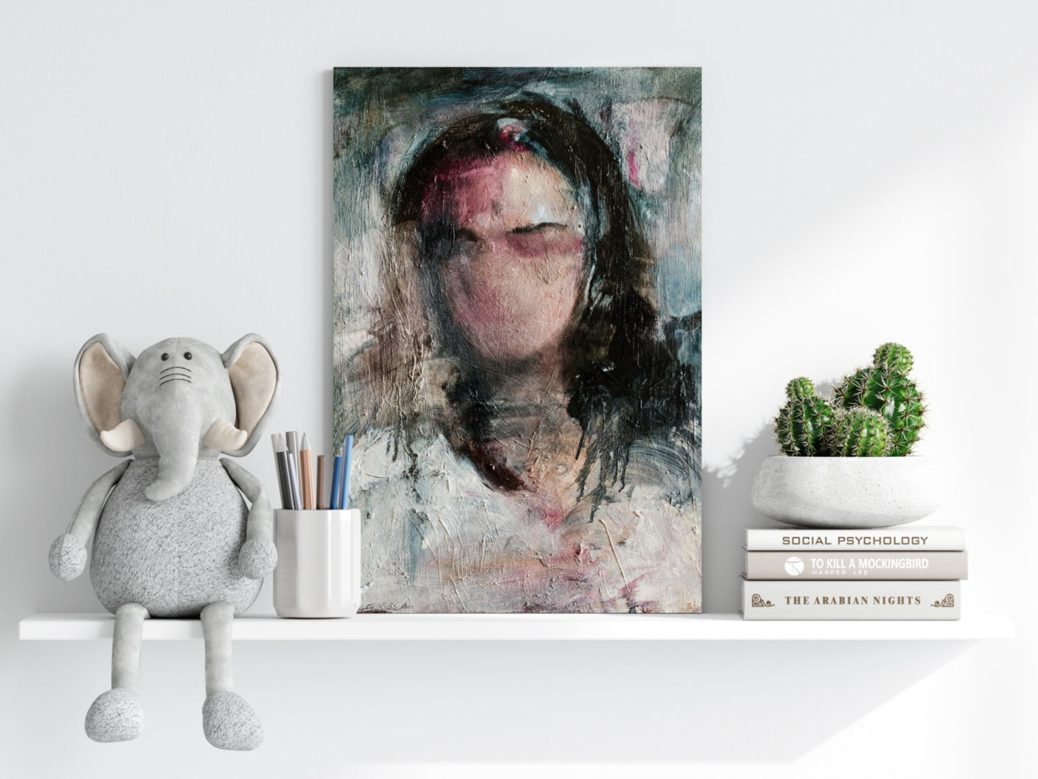 Woman in Silence Aluminum Print