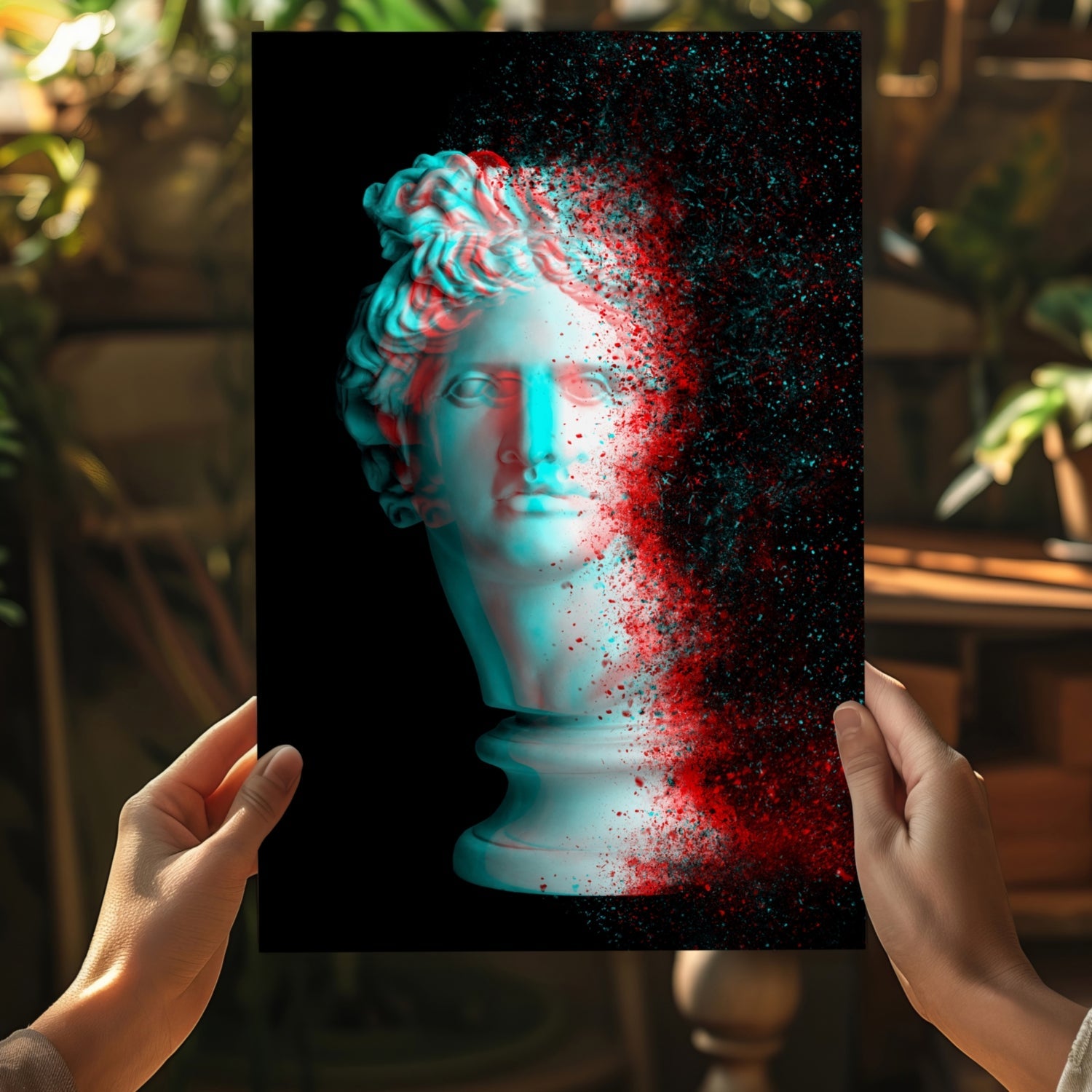 Statue Head Contemporary Aluminum Print