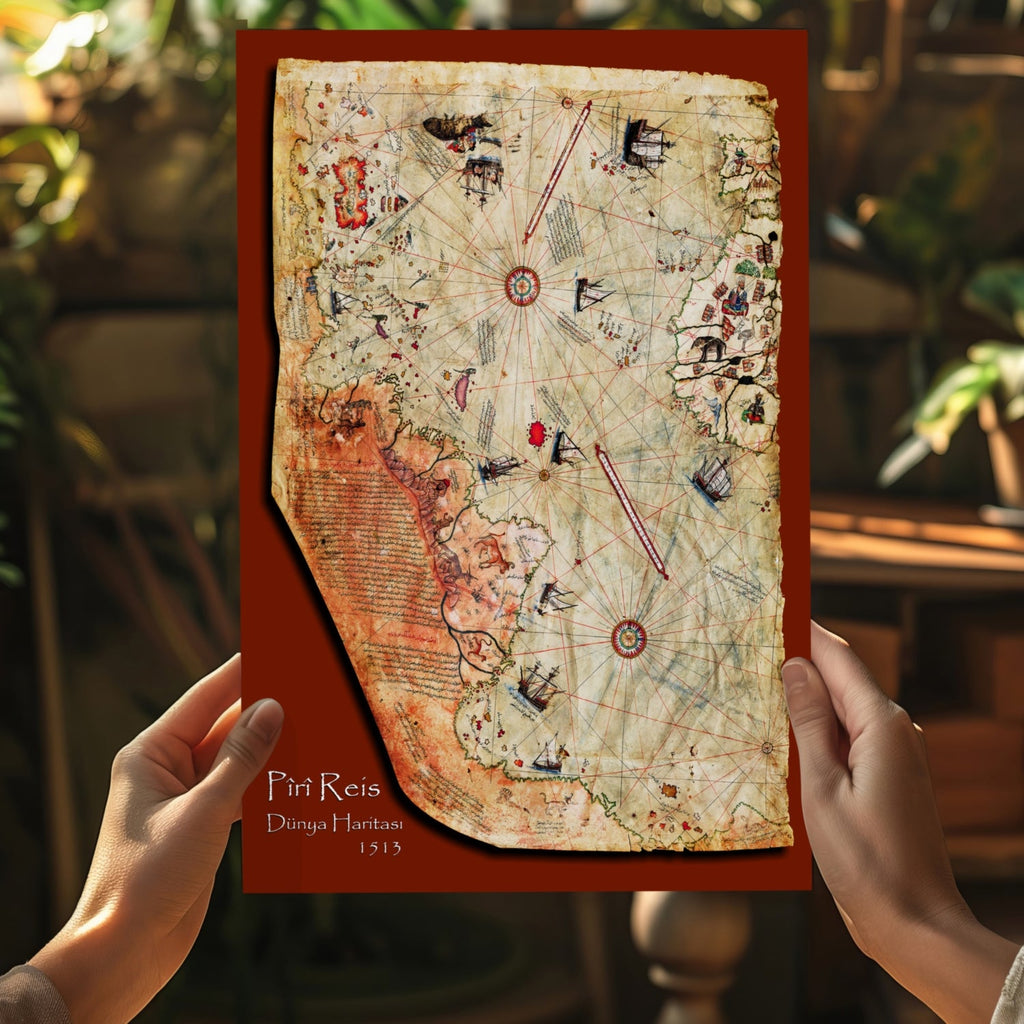 Piri Reis Map Aluminum Print