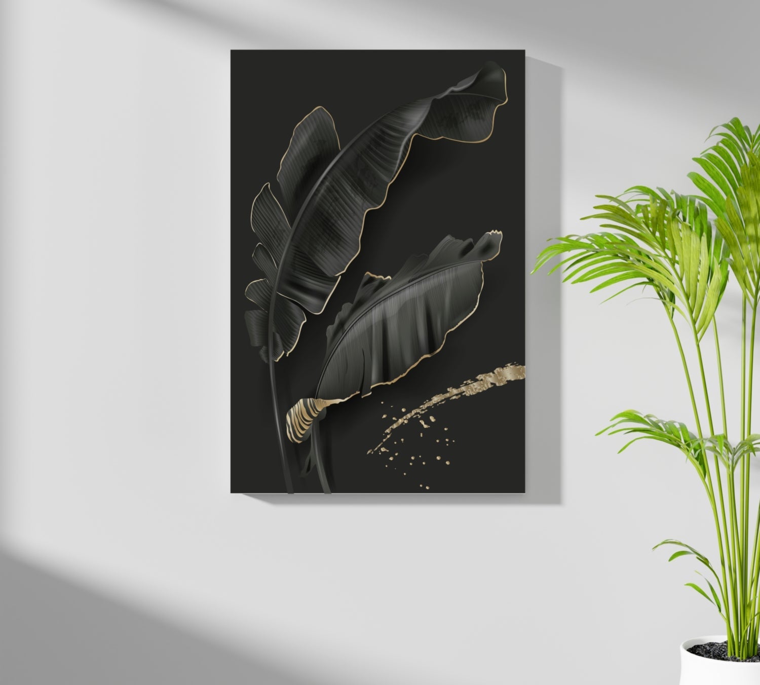 Black Leaves Aluminum Print