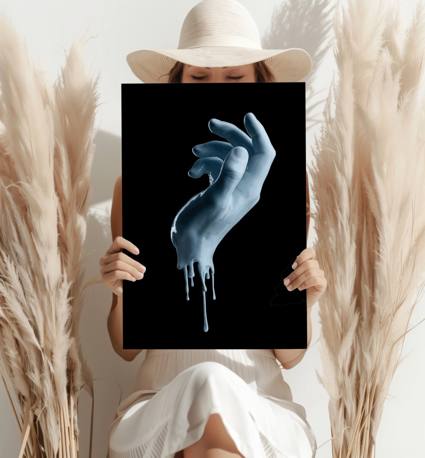 Hand in Paint Aluminum Print