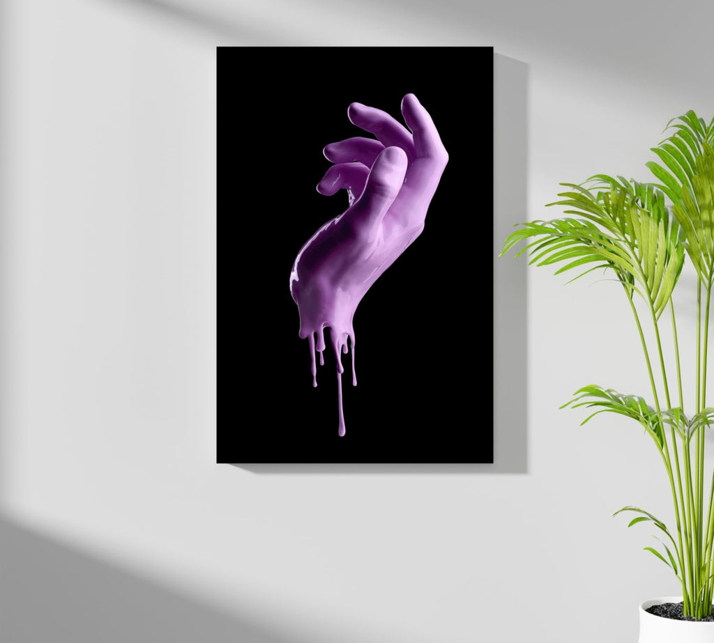 Hand in Paint Aluminum Print