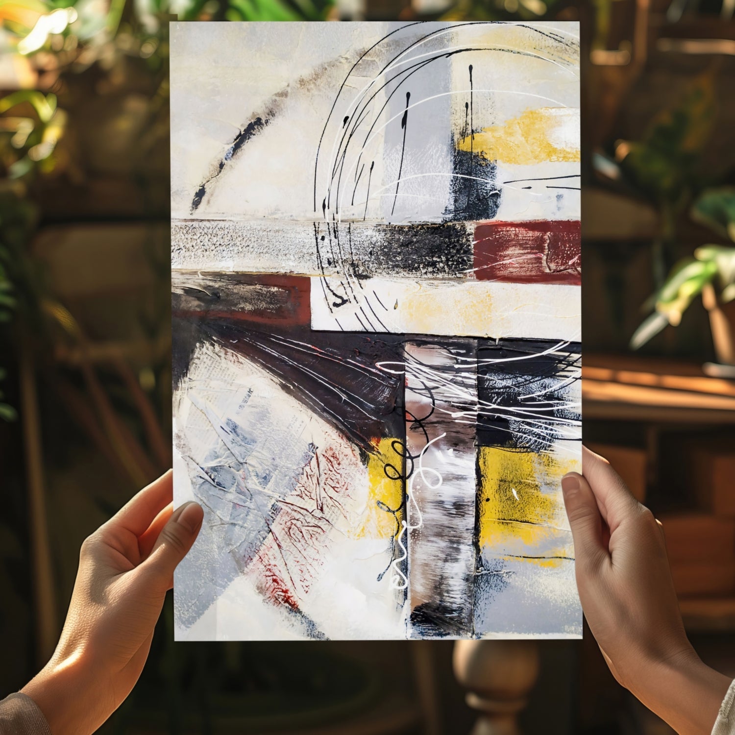 Modern Art Lines V1 Aluminum Print