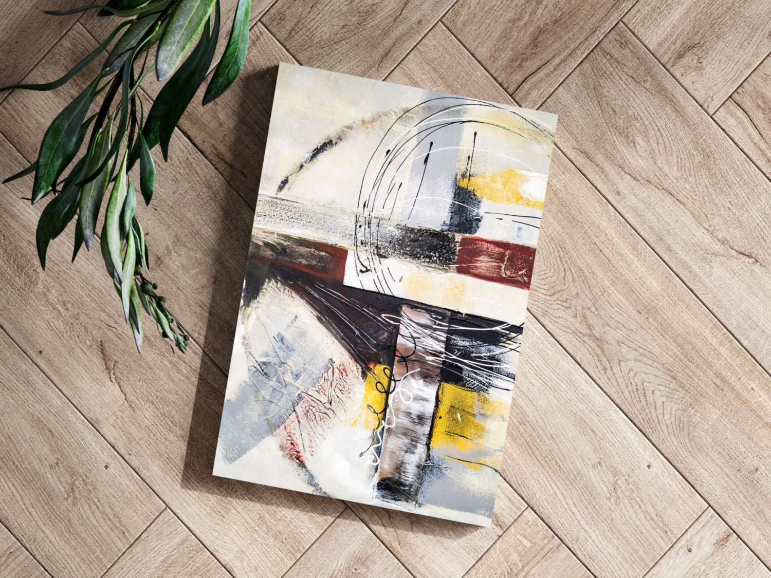 Modern Art Lines V1 Aluminum Print